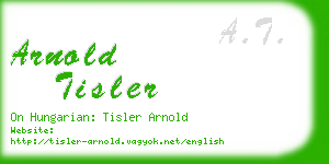 arnold tisler business card